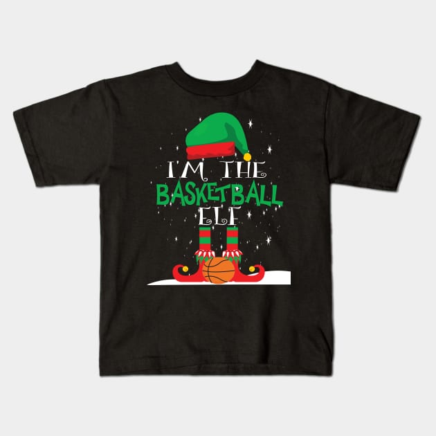 basketball elf matching family group christmas gift Kids T-Shirt by DODG99